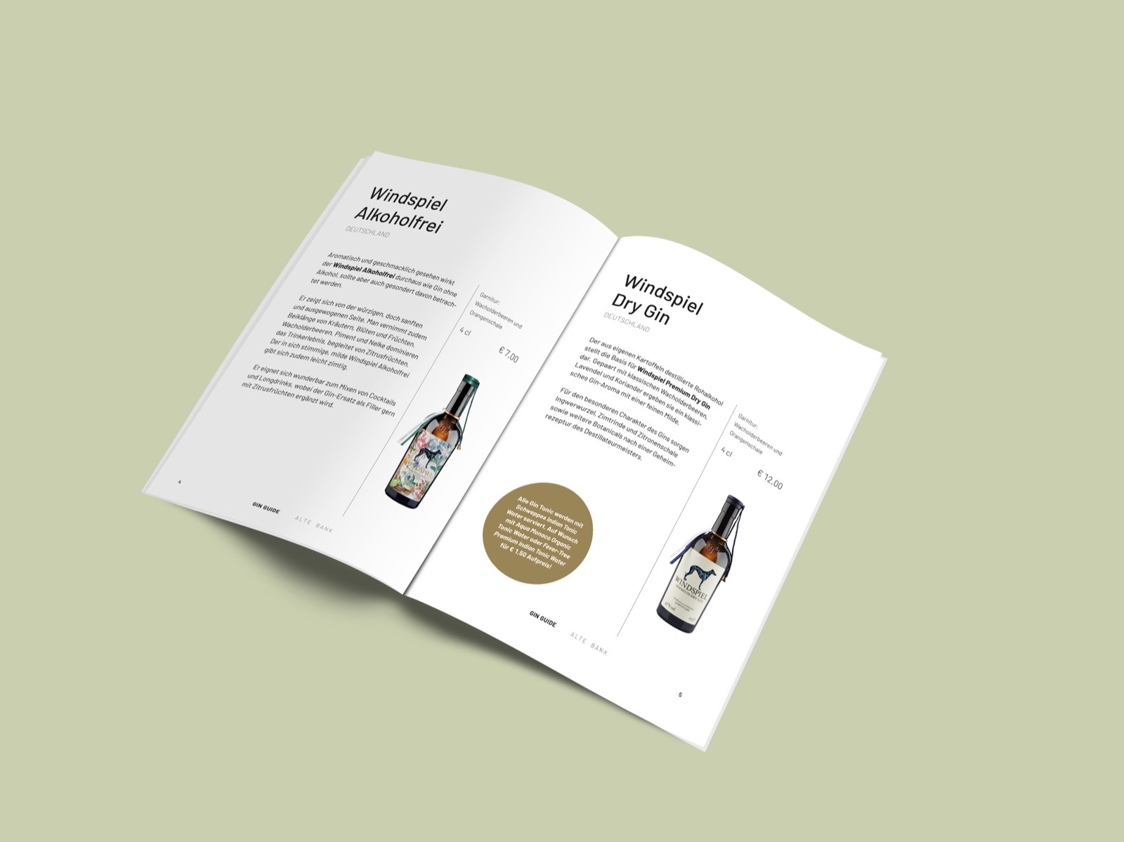 Gin Guide Alte Bank: Innenseiten