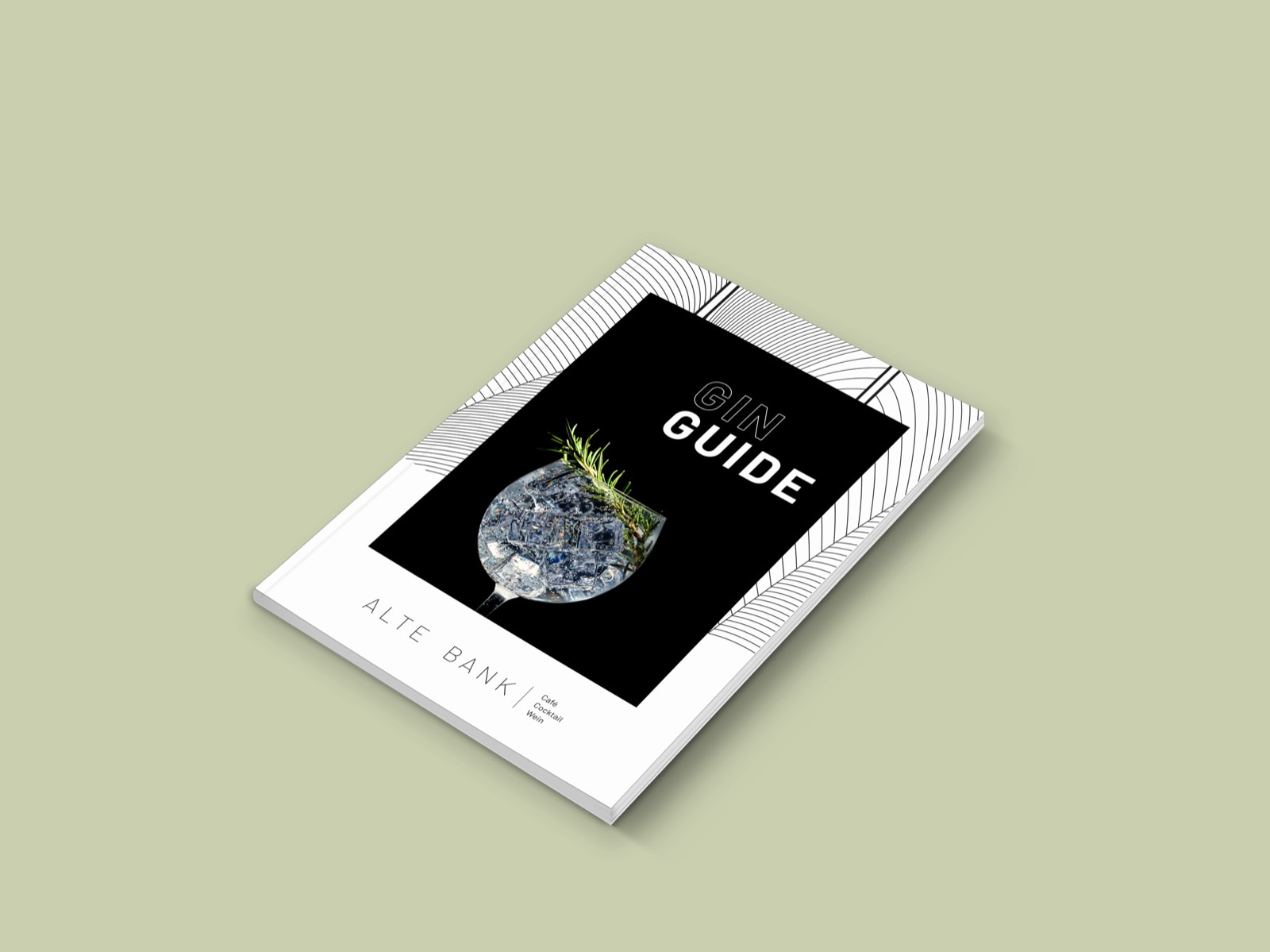 Gin Guide Alte Bank: Cover Mockup liegend