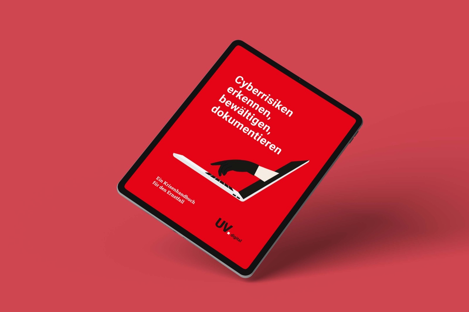 Krisenhandbuch: Buchcover auf einem iPad
